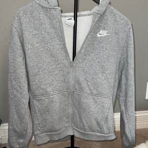 Nike Heather Gray Full-Zip Hoodie